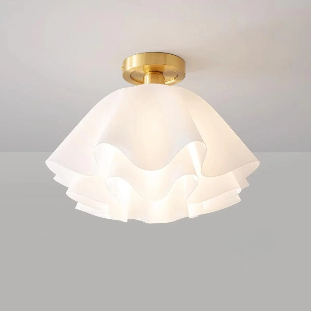 Flower-Shaped Wavy Ceiling Light