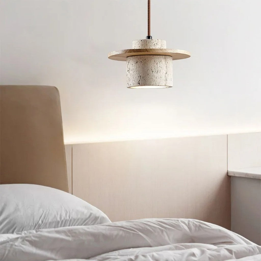 Natural Travertine Stone Pendant Lamp Light