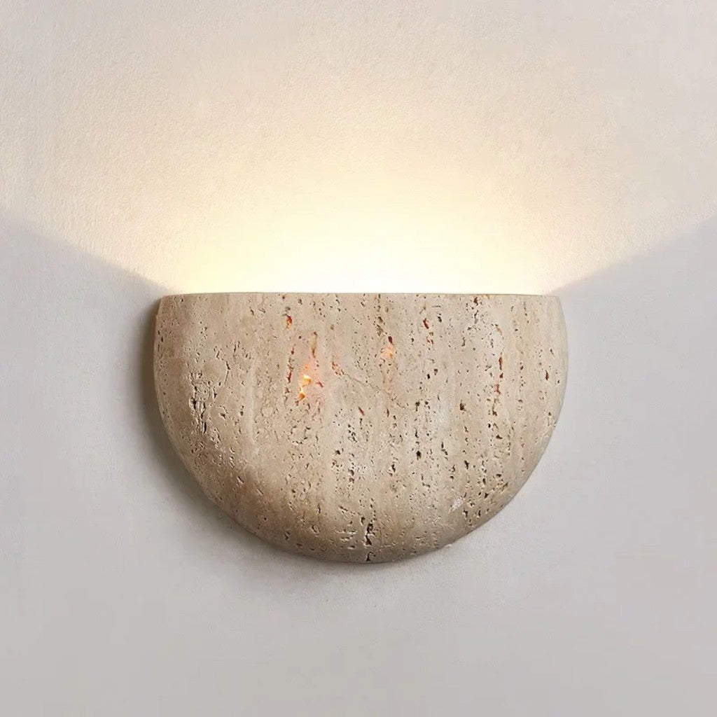 Natural Travertine Stone Wall Lamp